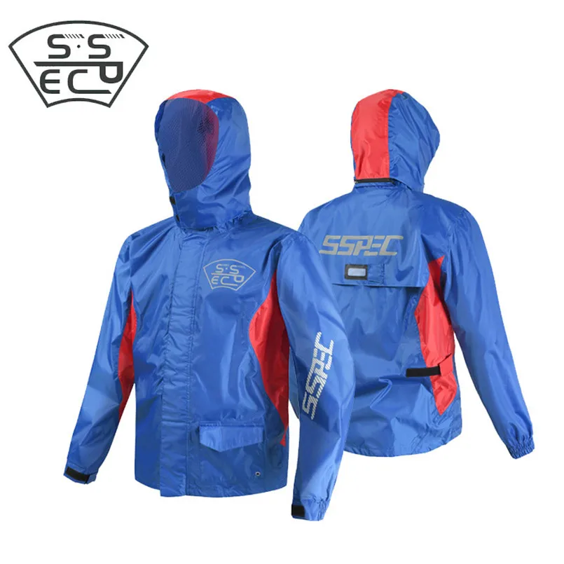 2018 100% полиэстер мотоциклист плащ мотокроссе костюм от дождя со светодиодной Для