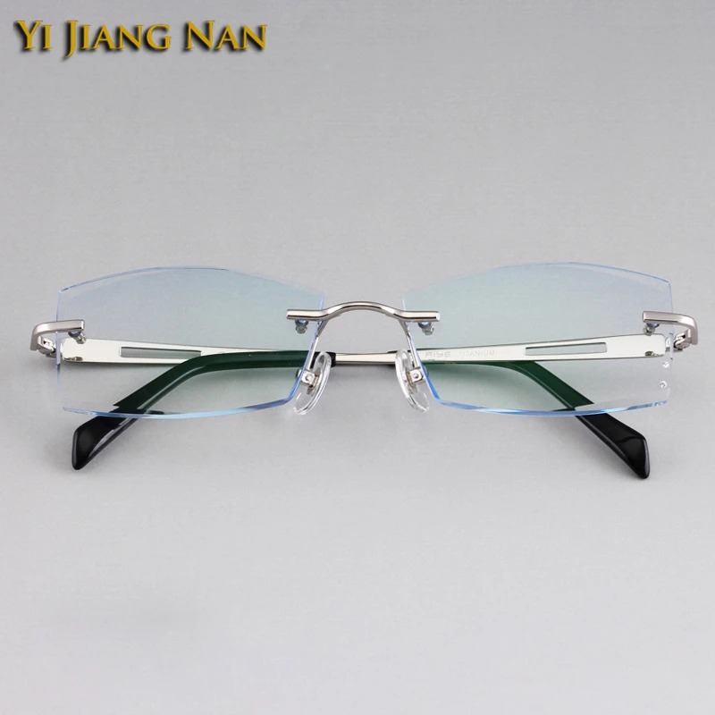 Мужские очки без оправы с алмазной резкой Oculos De Grau Masculino Armacao по рецепту |