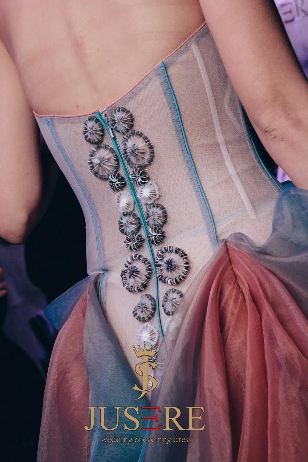 JUSERE показ мод сексуальная прозрачная прямое платье на выпускной ручной