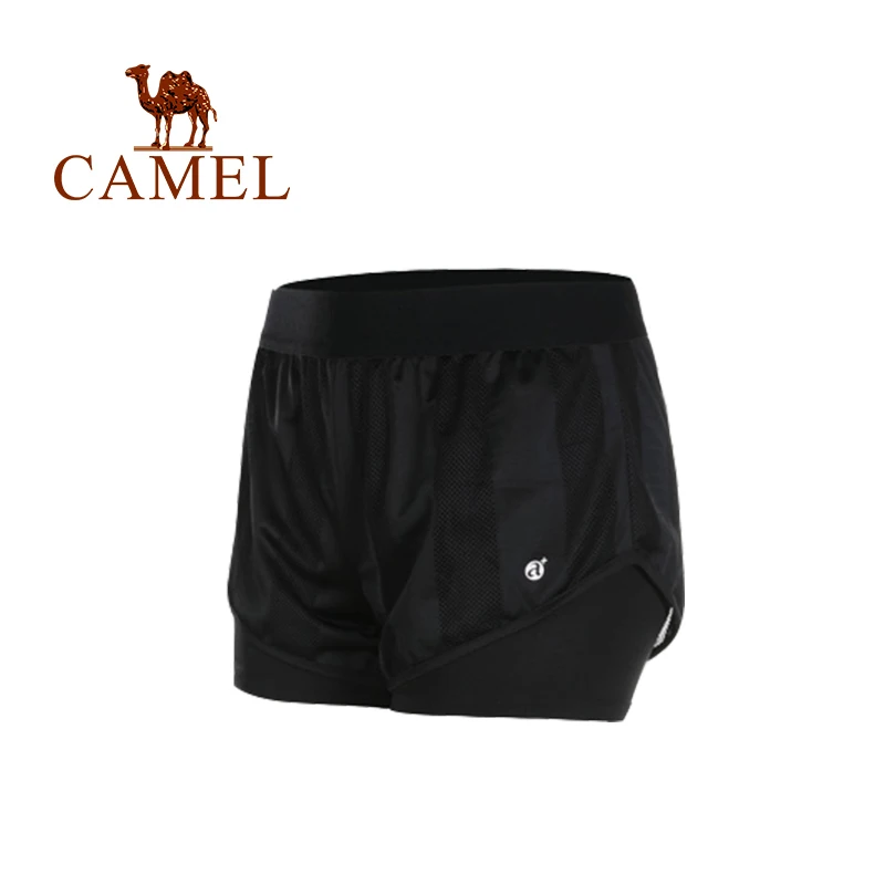 CAMEL Женские Спортивные шорты 2в1 спортивные колготки для бега дышащие быстросохнущие спортивные шорты для занятий фитнесом йогой
