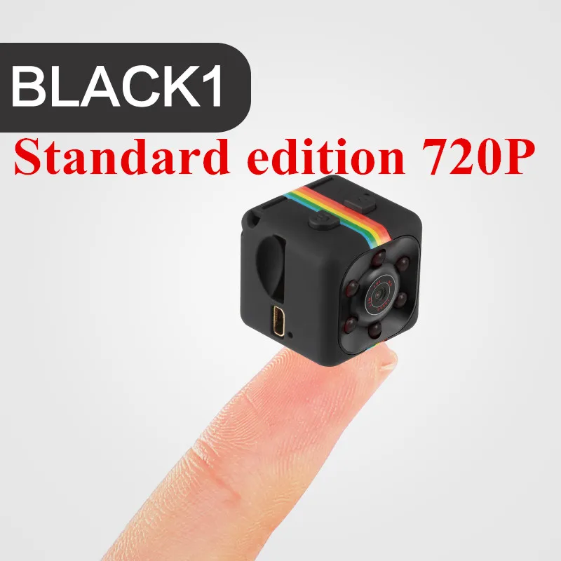 SQ11 PRO мини-камера HD 1080 P, видеокамера ночного видения, Автомобильный видеорегистратор, инфракрасный видеорегистратор, Спортивная маленькая камера, поддержка Hiden TFcard - Цвет: 720P Black1