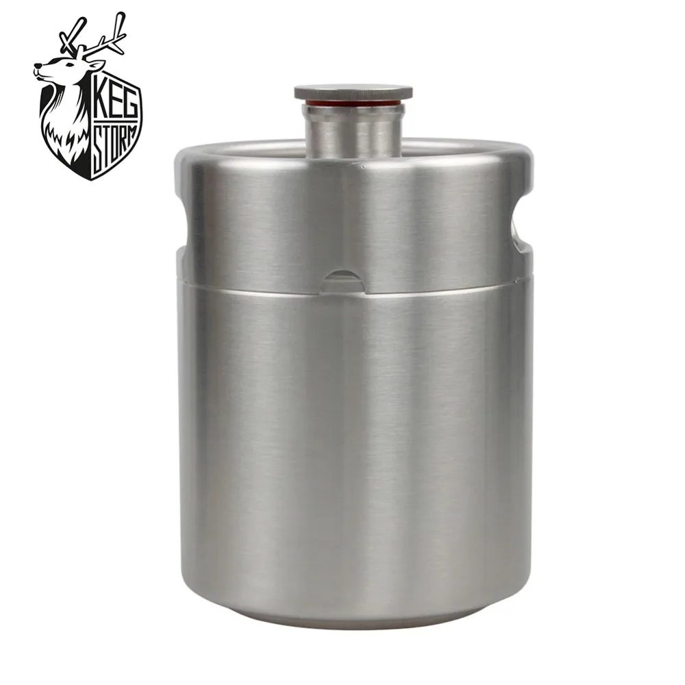 2L 64 унц. бочонок STORM 304 Нержавеющая сталь мини Homebrew пиво с Давление
