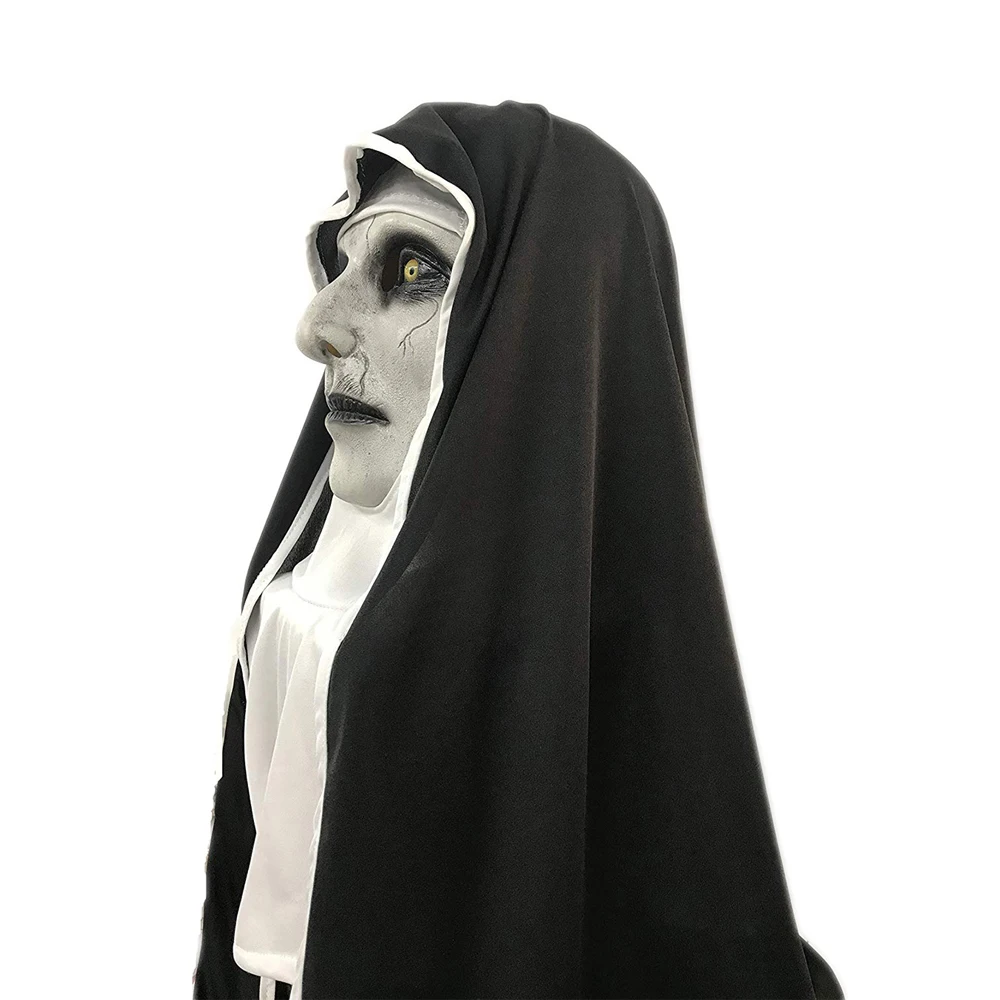 XCOSER монахиня Косплэй Valak монахиня маска Хэллоуин ужасная Маска латекс белый и черный маска на Хеллоуин для косплея костюм, реквизит для Для мужчин