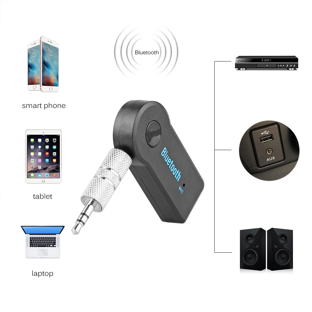 Автомобильный адаптер Bluetooth Aux ресивера автомобильный комплект громкой связи