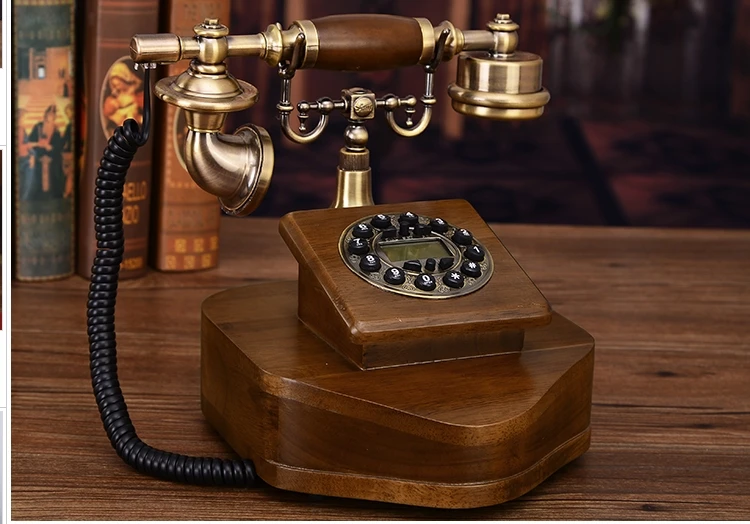 Fashion wood telephone vintage classical Handsfree/Blue Screen/Caller ID | Компьютеры и офис