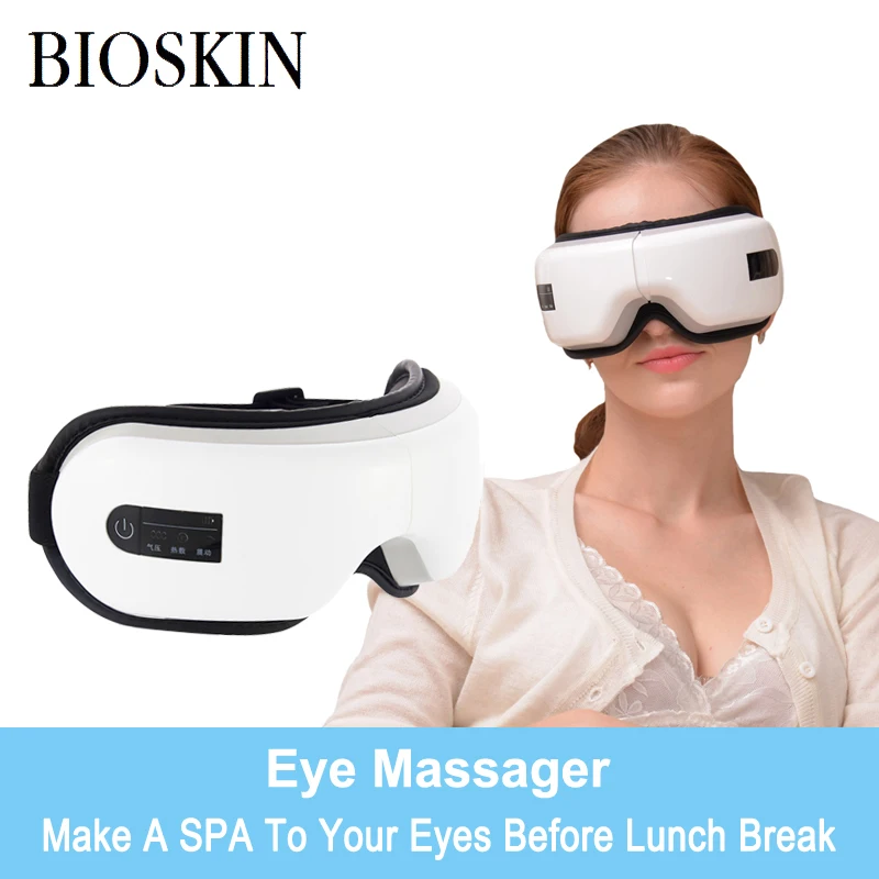 BIOSKIN умный перезаряжаемый беспроводной массажер для глаз, прибор для заботы о здоровье глаз, устройство для визуальной защиты, вибрационный релаксационный уход