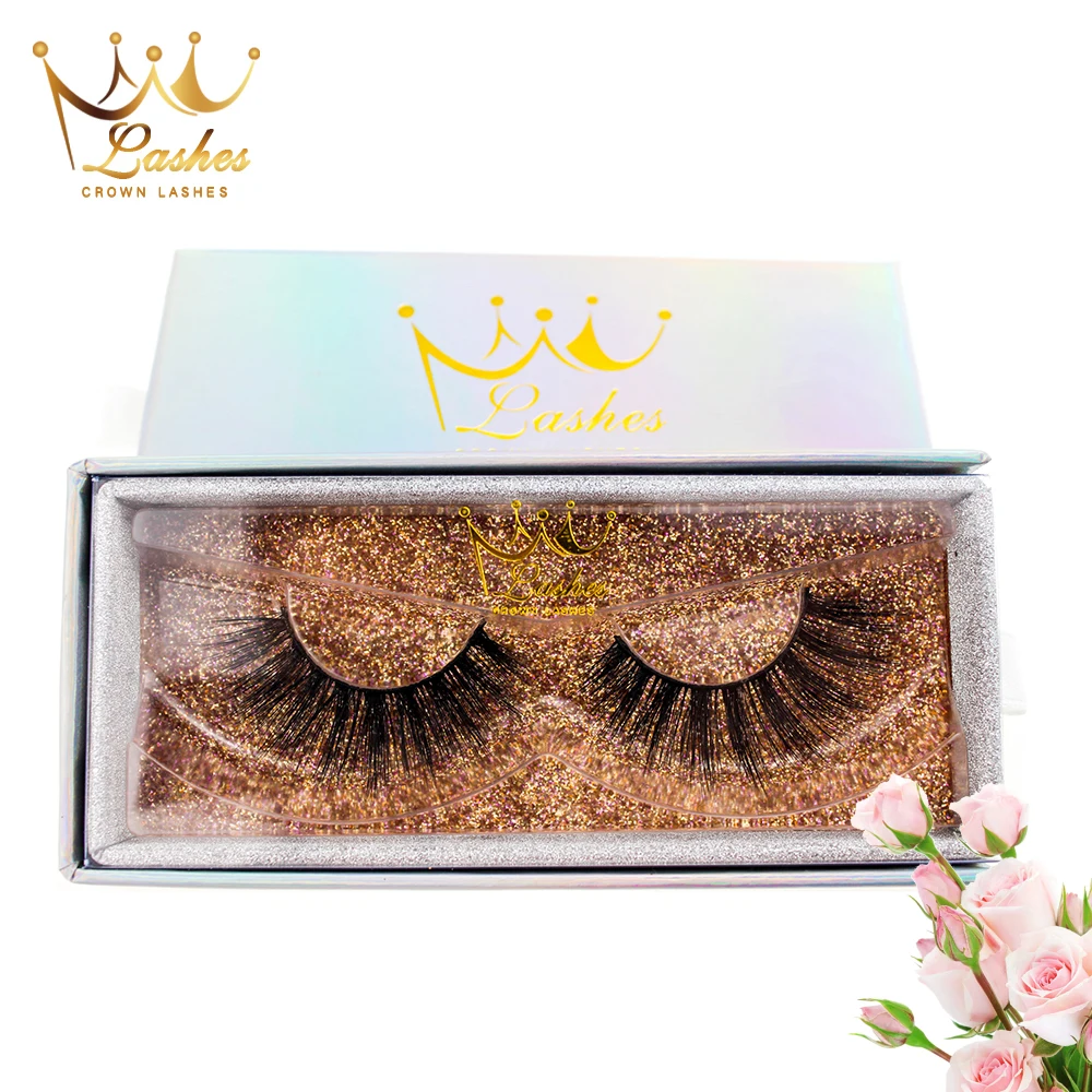 CrownLashes Фабричный магазин 1 пара ручной работы 6d норковые накладные ресницы