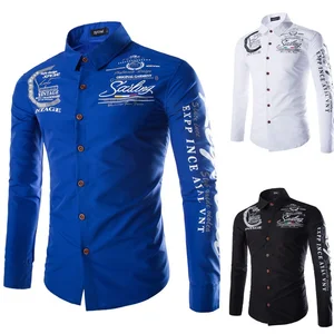 Мужская рубашка с принтом geek, Повседневная рубашка с длинным рукавом на осень и зиму