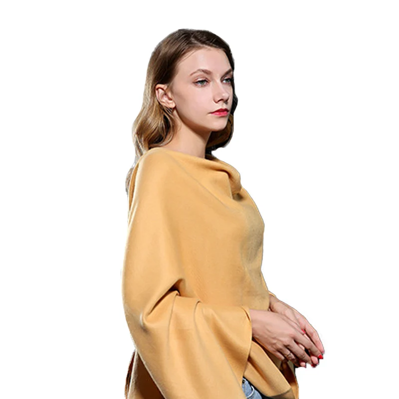 Женский кашемировый шарф FS однотонный теплый длинный с кисточками зимний 2018|echarpes