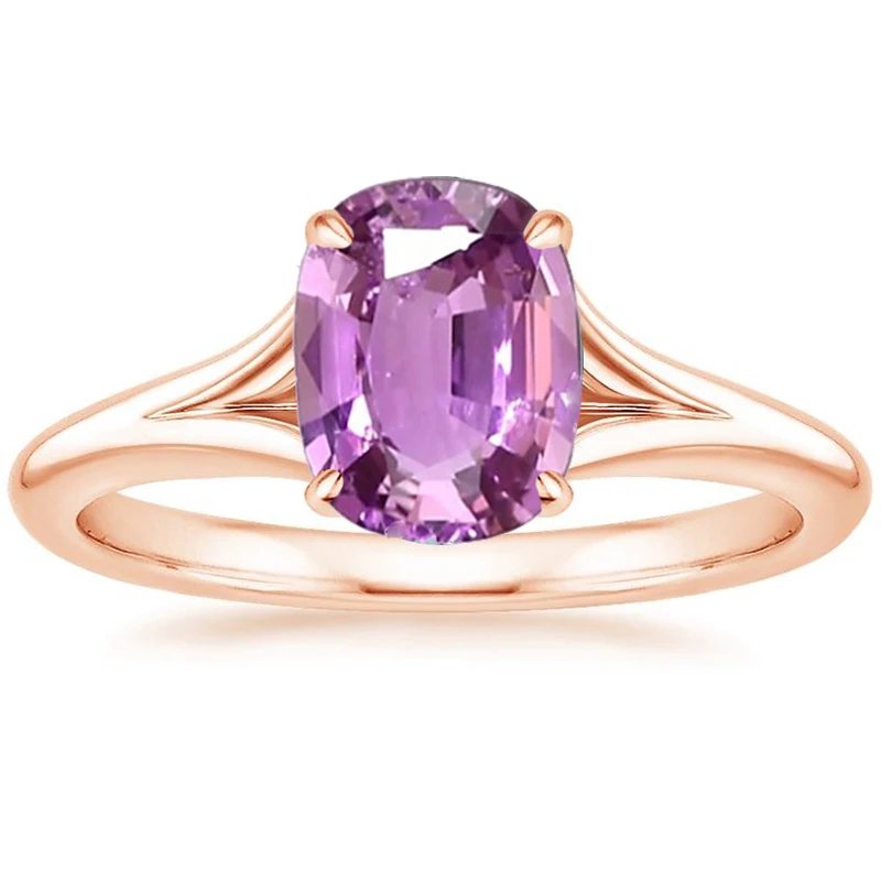 Женское Обручальное Кольцо ANI 18K из розового золота (AU750) сертифицированное