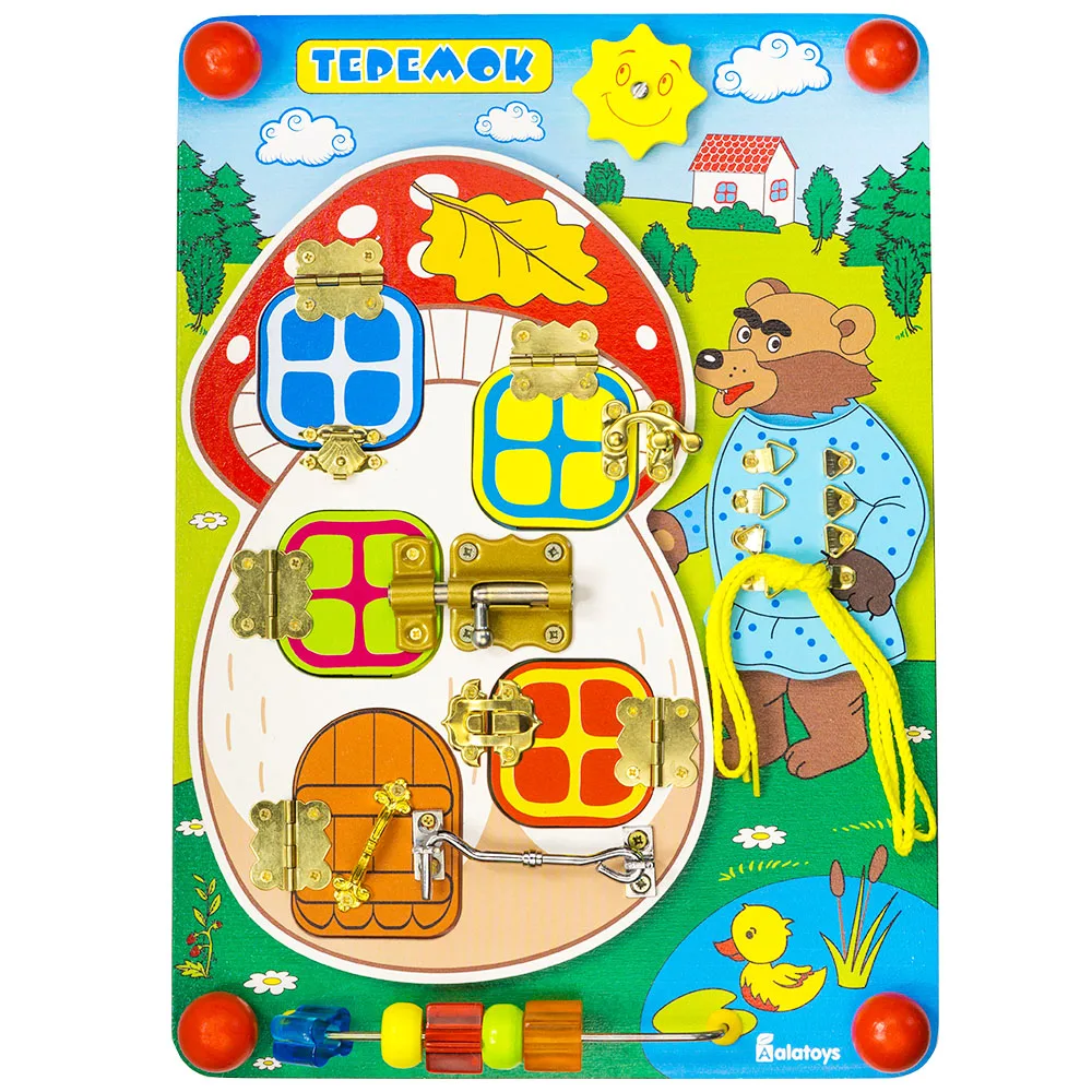 Бизиборд &quotТеремок&quot Alatoys. Размер доски 35см*25см|puzzle|toy puzzlepuzzle toy |