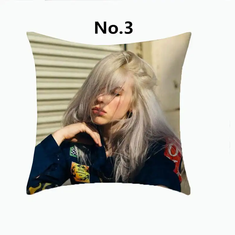 Наволочка из полиэстера с принтом Billie Eilish, декоративные подушки для дома, поп-певец Billie, чехол для подушки