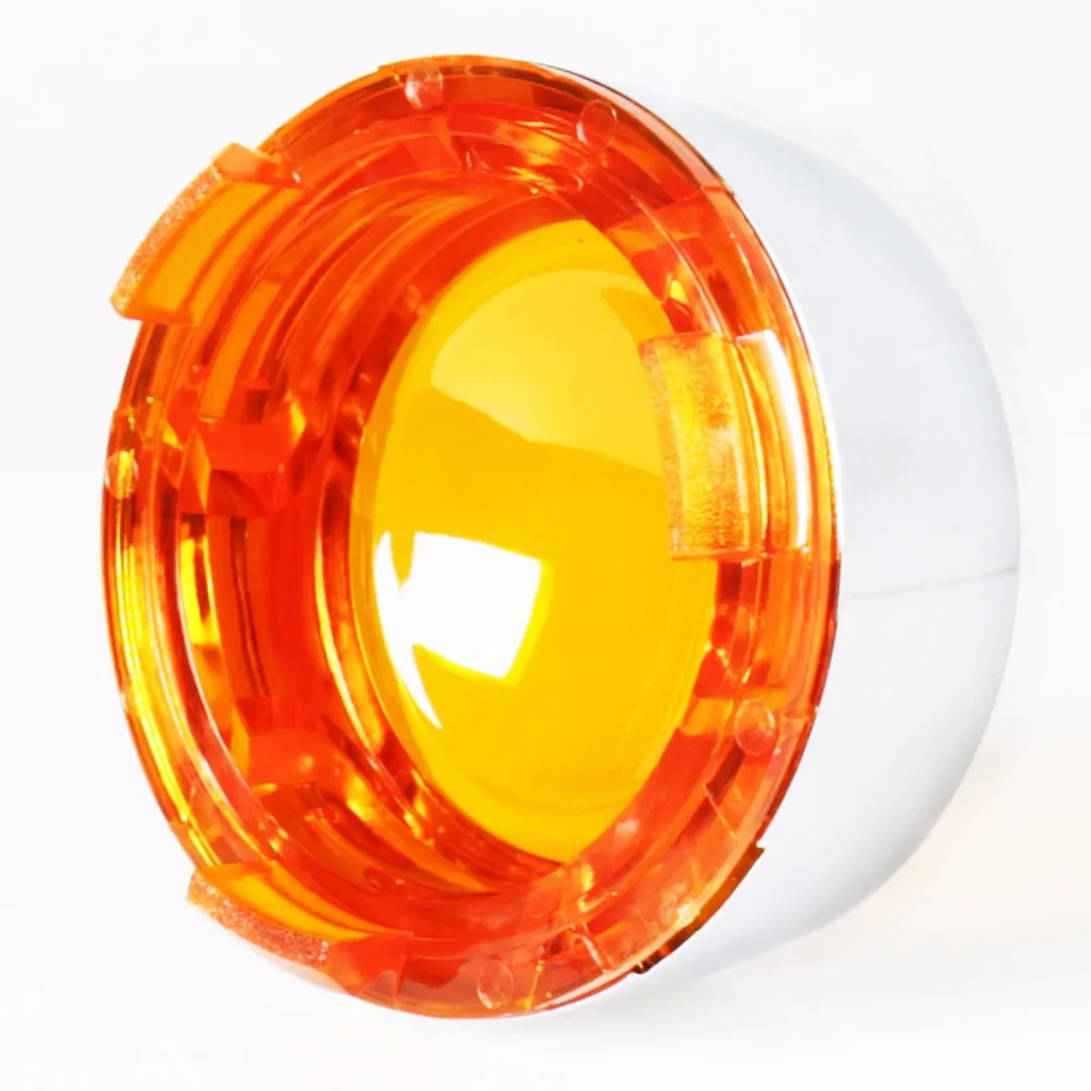 1Pair Oranged Turn Signal Lens Chrome Metal Trim Ring Visor x2 For Harley Dyna Sportster XL 883 1200 Street Glide | Автомобили и