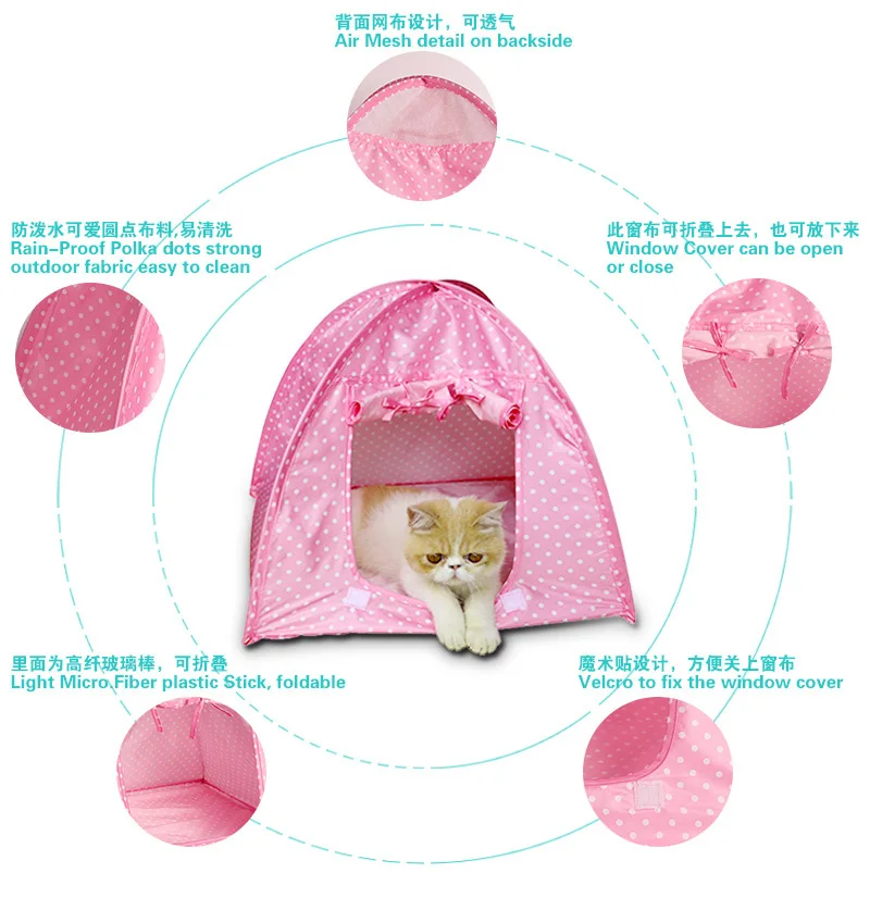 Collapsible pet tent puppy cat dog house toy animal bed | Игрушки и хобби