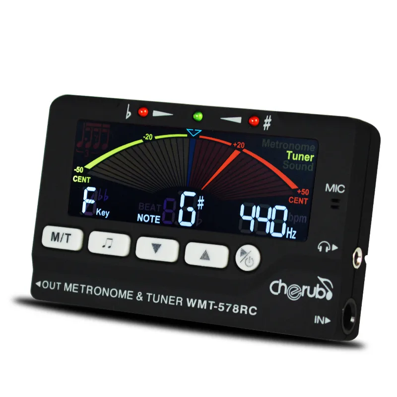 Cherub WMT-578RC ЖК-дисплей флейта/Sax тюнер и метроном тюнер Встроенный микрофон Музыкальные инструменты аксессуары высокого качества