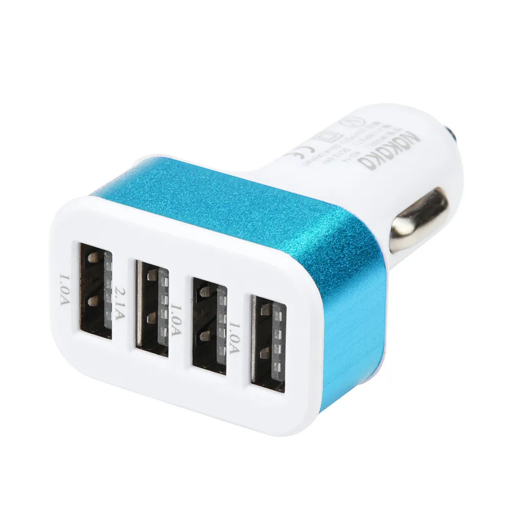 Автомобильное зарядное устройство с 4 портами USB быстрая зарядка для автомобиля 3