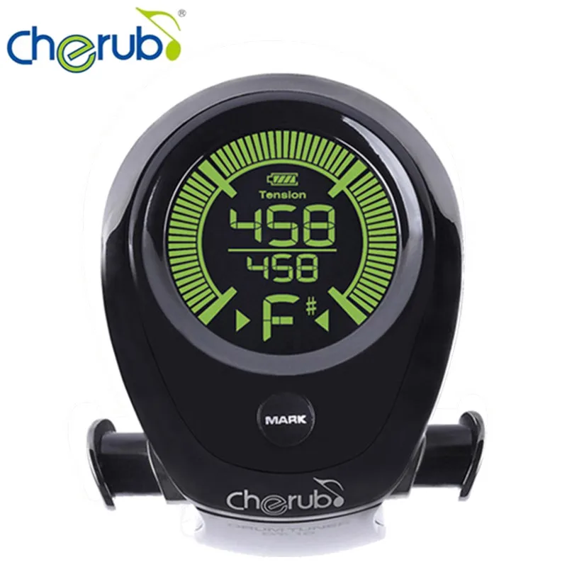 Cherub DT-10, новинка, черная полка, барабанный тюнер, настраиваемый стол, точная зарядка через USB, идеальные музыкальные инструменты, запчасти, аксессуары