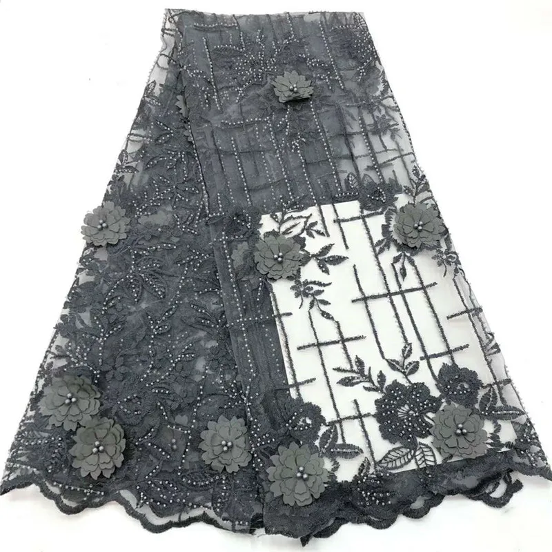 Африканская кружевная ткань 2018 высокого качества 3D кружева цветок Африканский