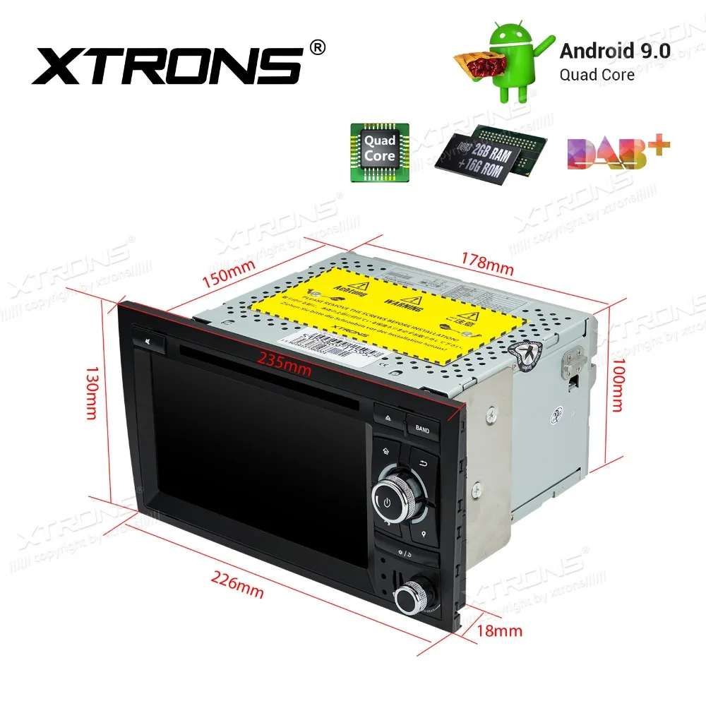 XTRONS Plug & Play дизайн Android 9 0 автомобильный стерео DVD мультимедийный плеер для Audi A4 S4 RS4
