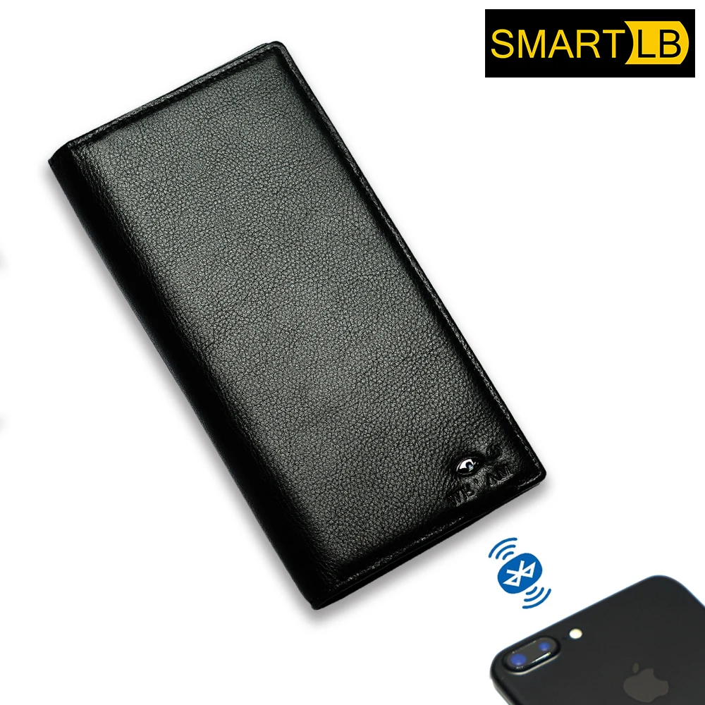 Modoker Men Smart WalletGenuine Leather Male Clutch Wallets with GPS Tracker Bluetooth Finder Handy Bags Business