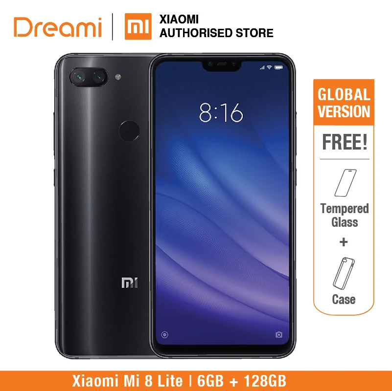 Глобальная версия Xiaomi Mi 8 Lite 128 ГБ 6 оперативная память (Новый и