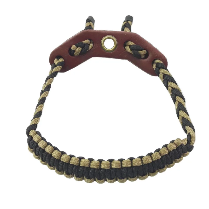 Ремешок для стрельбы из лука, Плетеный Паракорд, регулируемый кожаный браслет для охоты и стрельбы от AliExpress WW