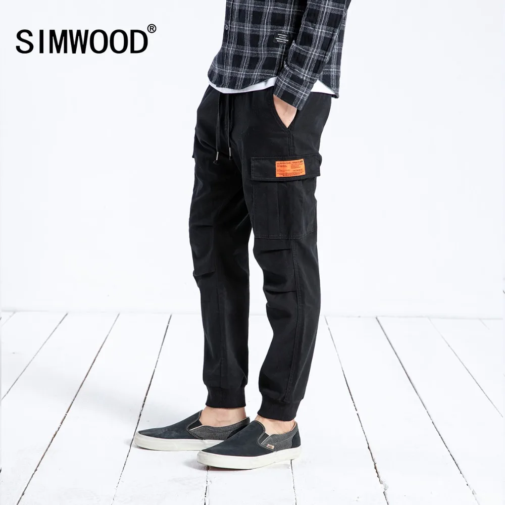 Мужские повседневные брюки SIMWOOD штаны-карго длиной до щиколотки батальных