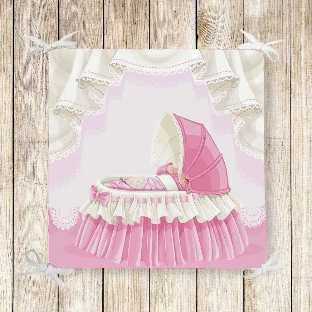 Еще розовый колыбели детская комната 3d печати стул подушки сиденья легкая мягкая