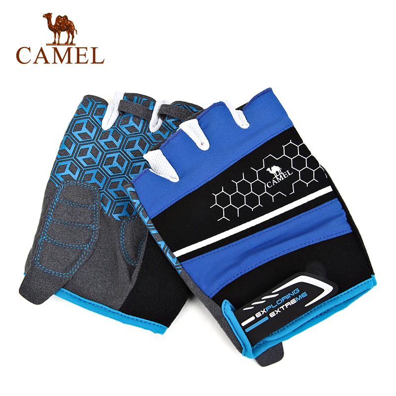 Перчатки CAMEL велосипедные без пальцев Нескользящие для спорта на открытом