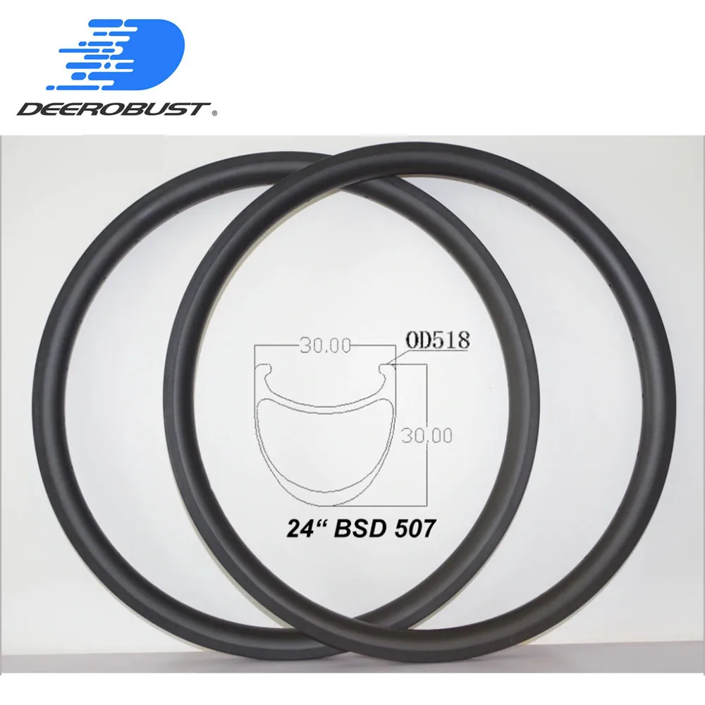 UD матовый 410 г обод для BMX 24 дюймов 507 2" 30 мм x 30 мм клинчер для велосипеда Углеродные Диски колеса велосипеда BSD 507 мм 28 36 отверстий