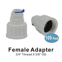 100 pack of 34 bsp to 38 qucik push fit standard garden tap adapter connector washing machine fridge water filter