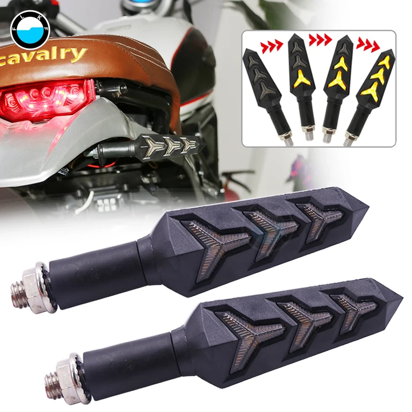 

NEW Motorcycle modified Turn signals Universal flowing water flicker LED Turn Signal Lights Amber LED Turn Signal Lights
