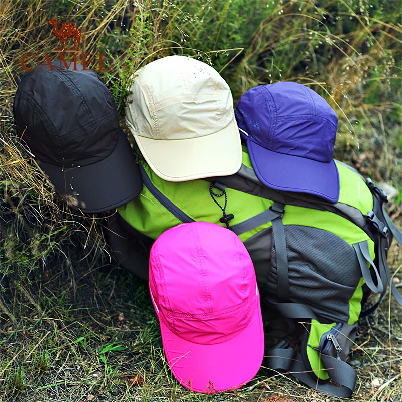 CAMEL Unisex Nylon Outdoor Visor Hat Quick Drying Ultralight Breathable Comfortable Adjustable Hiking Camping Fishing Cap