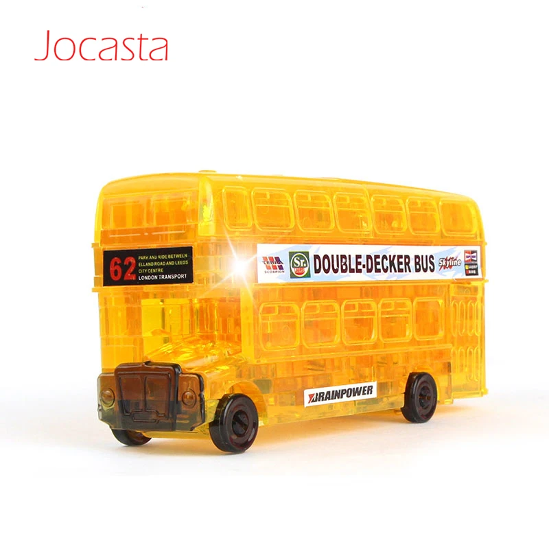 3D пазлы с автобусом для детей и взрослых, пазлы «сделай сам» для детей, пазлы, 3D пазл с кристаллами, Модель для сборки, Интеллектуальные разви... от AliExpress WW