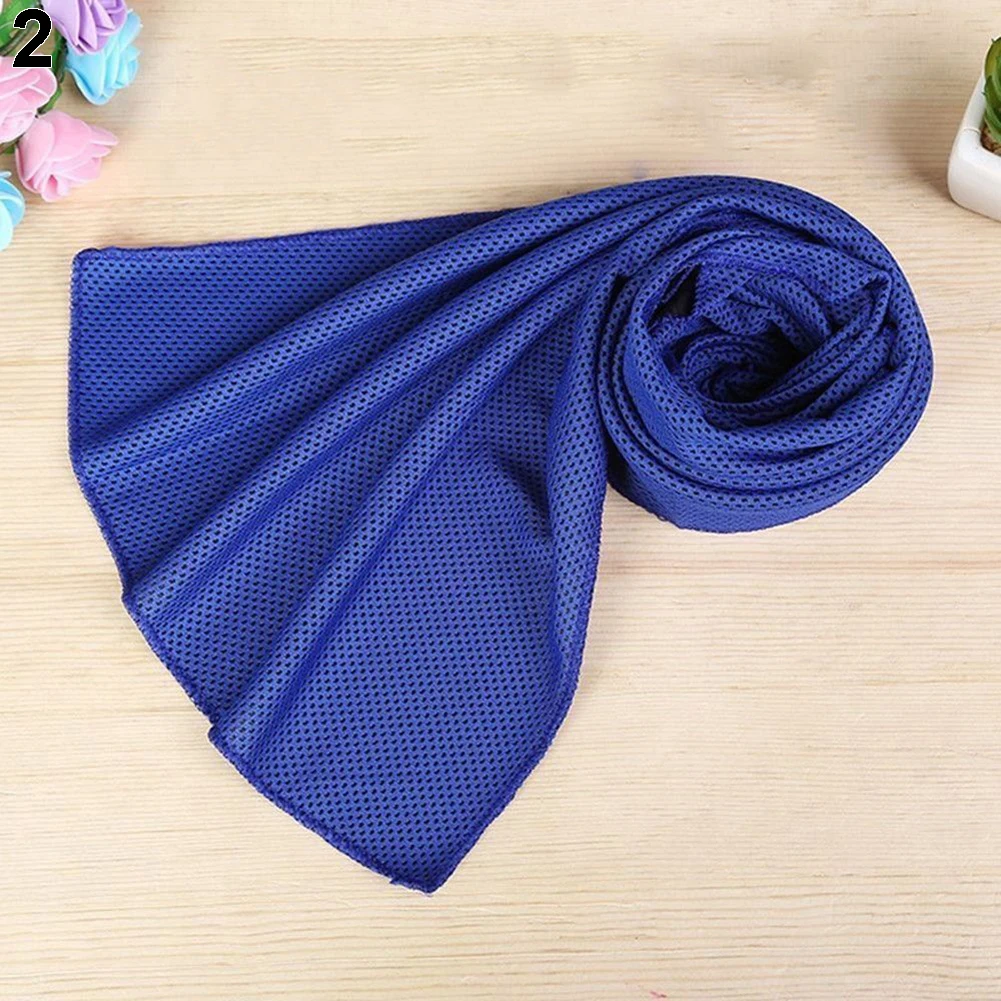 Dark Blue Спорт Тренажерный зал Бег прочный бег мгновенный лед холодный коврик охлаждающее полотенце - Цвет: Dark Blue