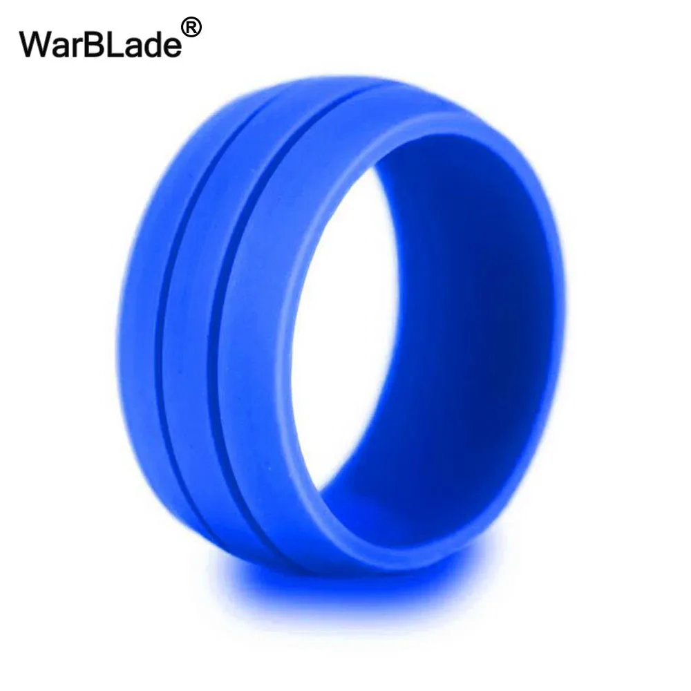 WarBLade 8 мм натуральное Силиконовое кольцо Гипоаллергенное Кроссфит гибкие резиновые пальцевые кольца для женщин и мужчин вечерние Обручальные кольца - Цвет основного камня: Blue