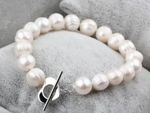 

9-10mm white cultured freshwater pearl bracelet 20CM>Selling Girls PEARL bracelet free shipping