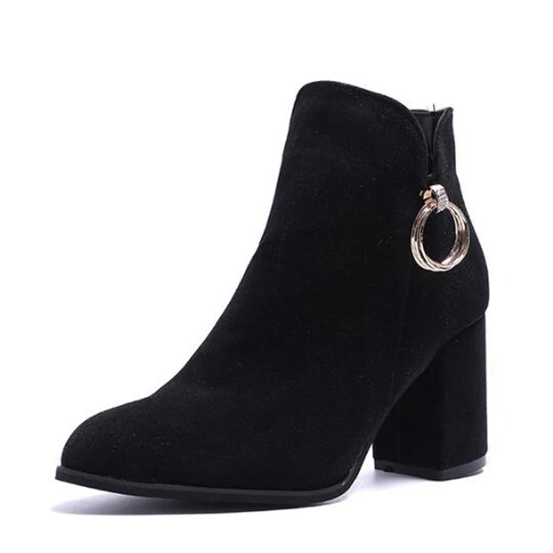 Осенне зимние модели женской обуви женские ботинки на высоком каблуке в