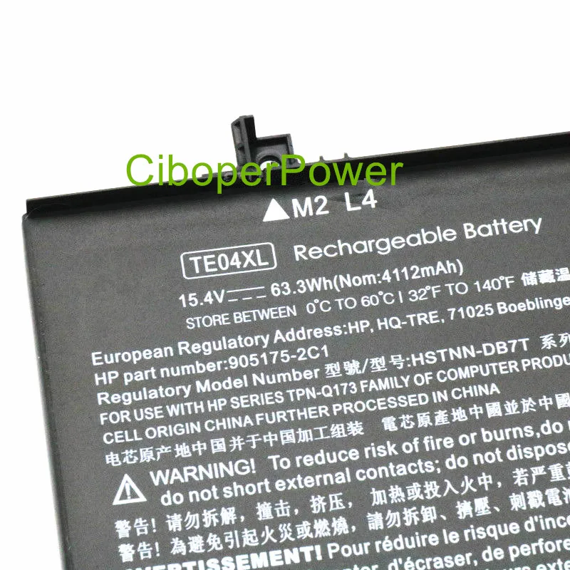 Аккумулятор TE04XL 15 4 в Вт/ч для AX AX033DX AX020TX BC219TX|Аккумуляторы ноутбуков| |