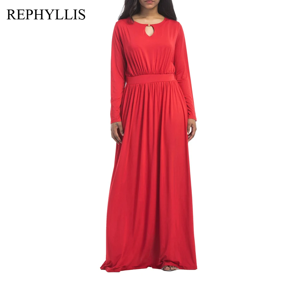 REPHYLLIS женский однотонный с длинным рукавом и круглым вырезом эластичные выбитыми