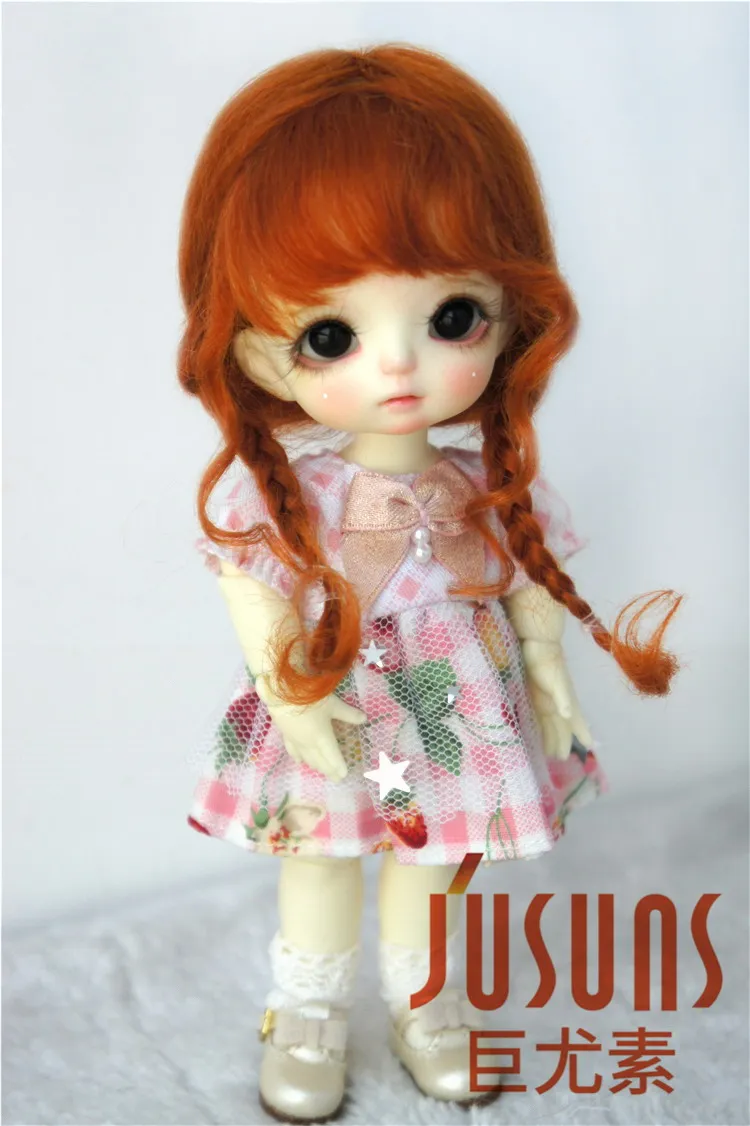 5-6inch Carrot M8 D2033B милые мохеровые парики для куклы BJD Размер 3-4 дюймов 5-6 дюймов 6-7 дюймов кукольные волосы прекрасные косы BJD кукольные парики - Цвет: 5-6inch Carrot M8