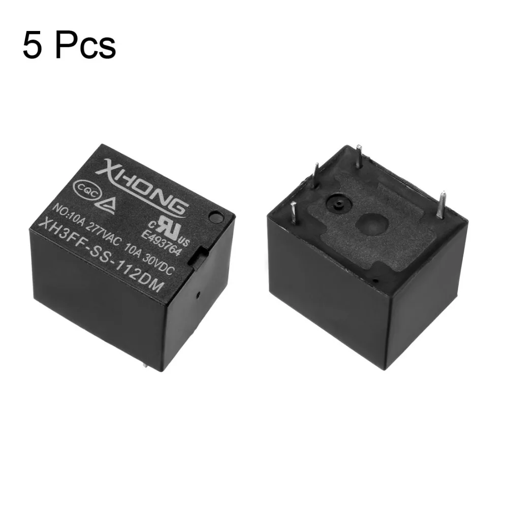 UXCELL 5 шт. PCB электромагнитные реле DC 5/12 в катушка 4Pin мини электромагнитное питания