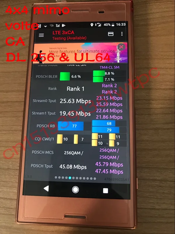 DHL+ идеальная стабильная Лицензия+ XZP G8141 Tems pocket17.2+ VOLTE+ 4x4MIMO+ 256QAM+ 3CC+ 4CC тестирование