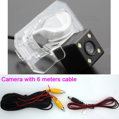 with wire Для Honda CIVIC CIIMO 2011 2012 2013 Accord город 2003 2004 2005 2006 2007 2008 2009 2010 обратоного вида сзади Камера для парковочной системы - Color Name: with wire