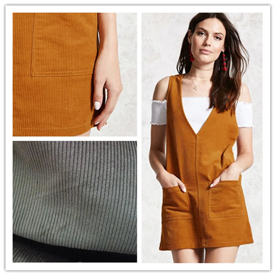 Хлопковая женская Вельветовая куртка 11 Вт брюки на бретельках юбка fabrics-300gsm | Дом