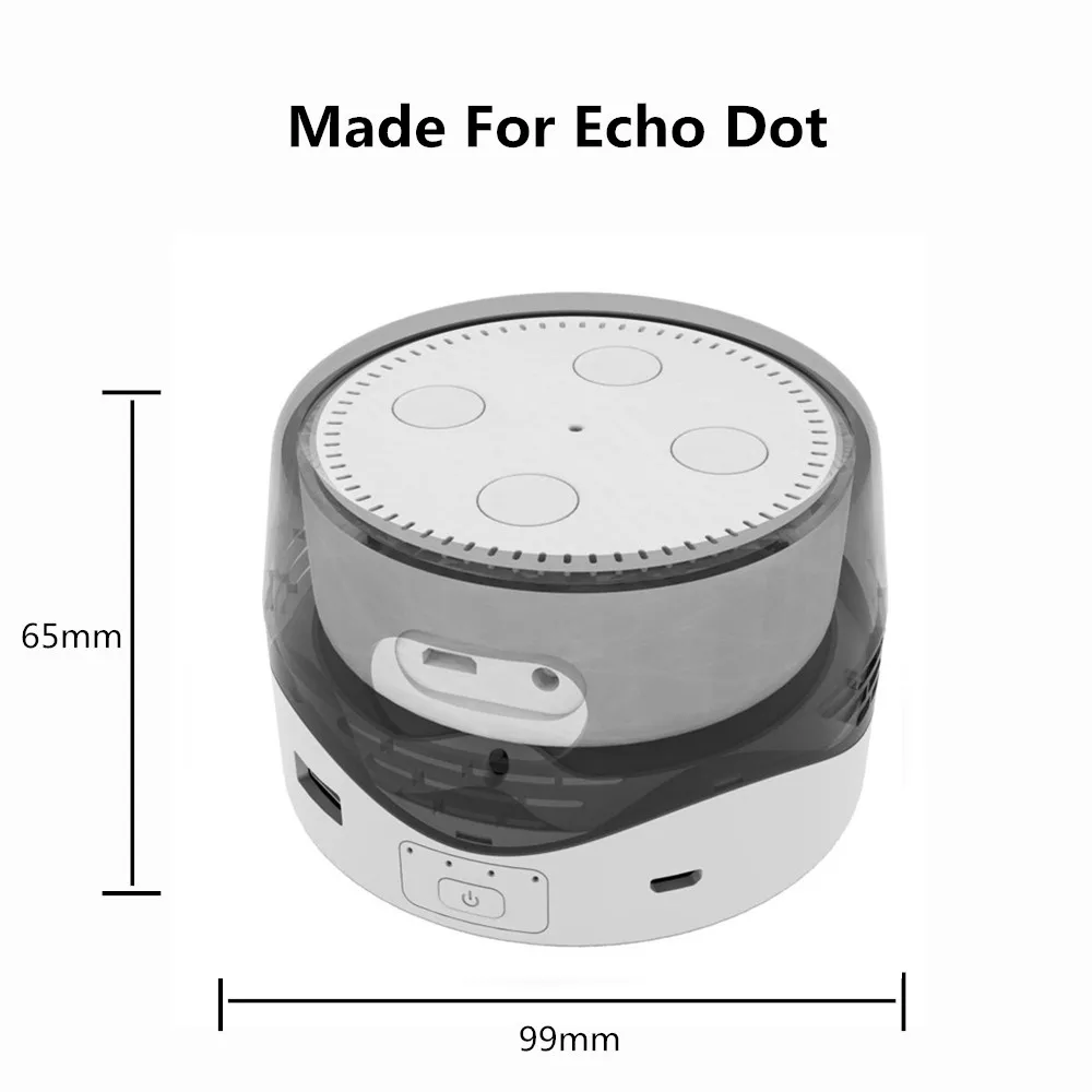 Для Echo Dot 1/2 динамик мобильная база питания зарядная док станция прозрачный