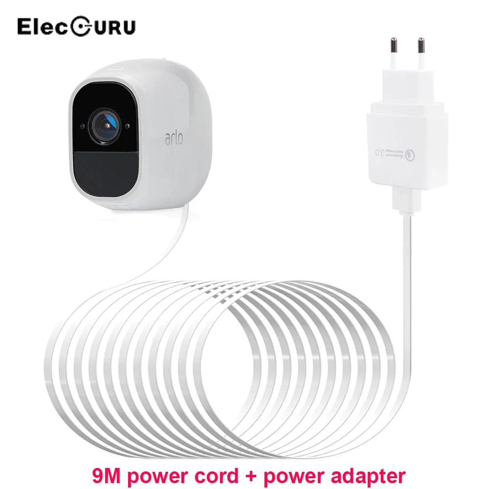 waterproof 30ft9m charging cable with power adapter for arlo pro 2progolight camera arlo camera accessories quick charger free global shipping