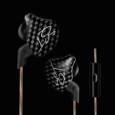 Black with mic Оригинальные KZ ZST 1DD+ 1BA гибридные наушники-вкладыши HIFI DJ Monito спортивные наушники для бега наушники-вкладыши два цвета - Цвет: Black with mic