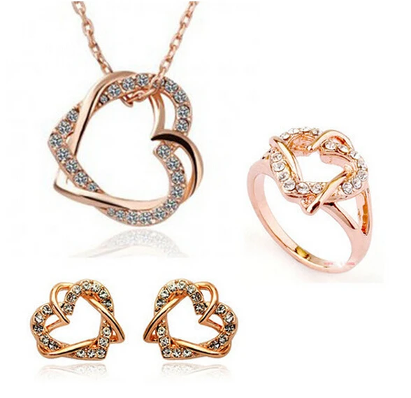 Женский ювелирный комплект из колье серёг и кольца|jewelry sets for women|fashion jewelry setjewelry |