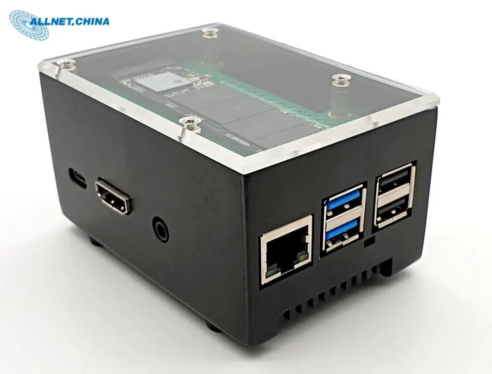EcoPI стартер алюминиевый корпус для RK3399 макетная плата ROCK PI 4